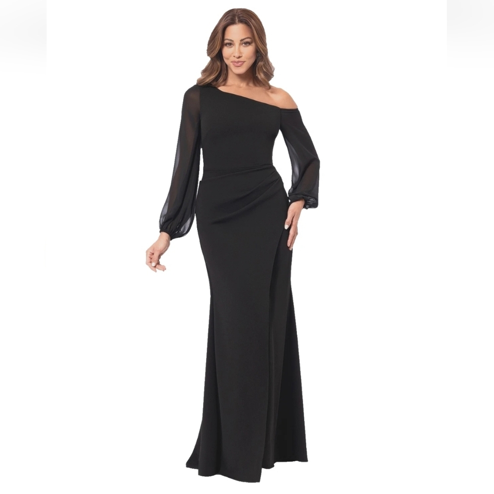 Elegant Black One-Shoulder Evening Dress